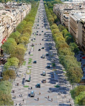 Le réaménagement des Champs-Élysées en vue des JO 2024