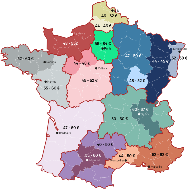 T3 2023 : Fourchettes locatives d’un entrepôt neuf en France